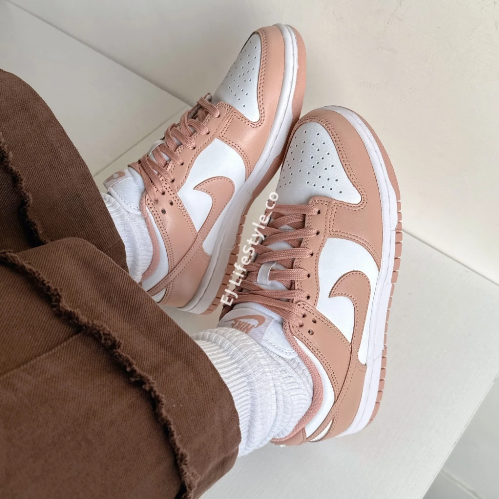 NIKE DUNK LOW 玫瑰粉 粉白 女鞋 DD1503-118-規格圖8