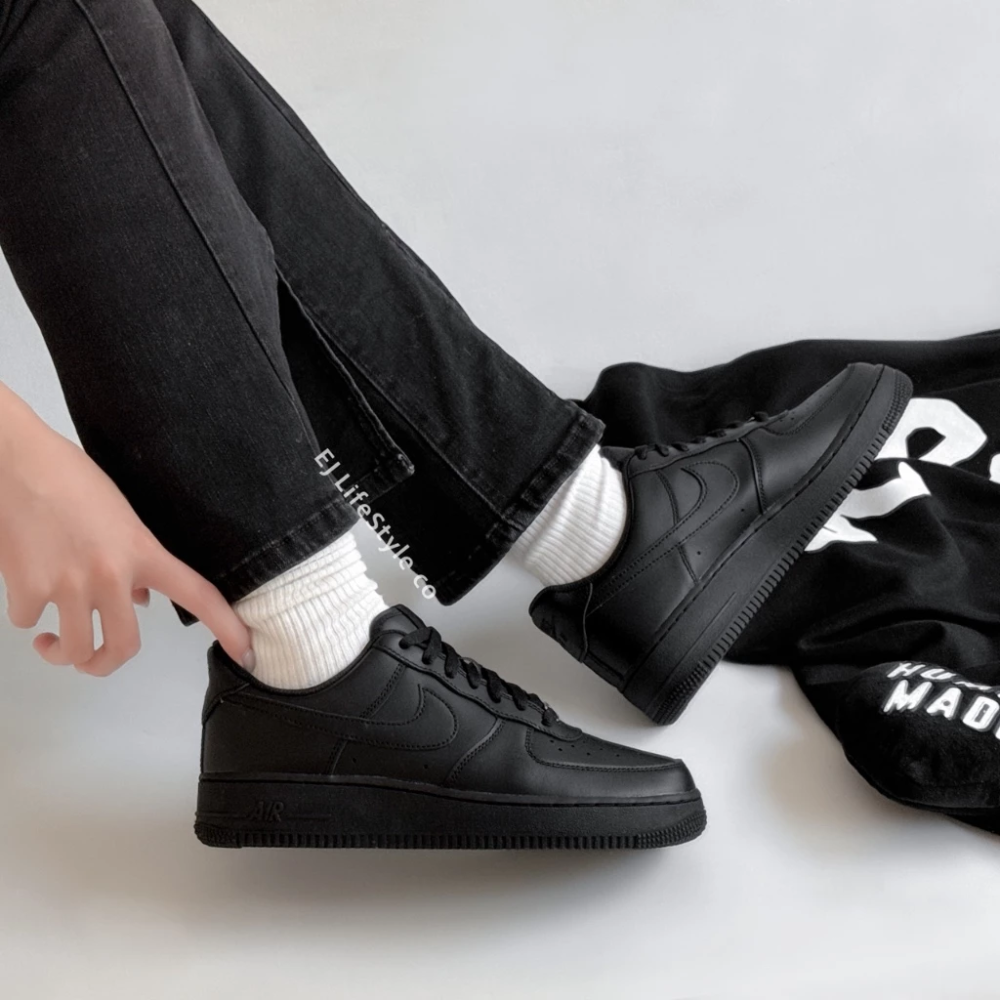 NIKE AIR FORCE 1 AF1 全黑 銀扣 女鞋 DD8959-001 CW2288-001-細節圖6