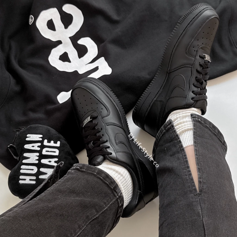 NIKE AIR FORCE 1 AF1 全黑 銀扣 女鞋 DD8959-001 CW2288-001-細節圖7