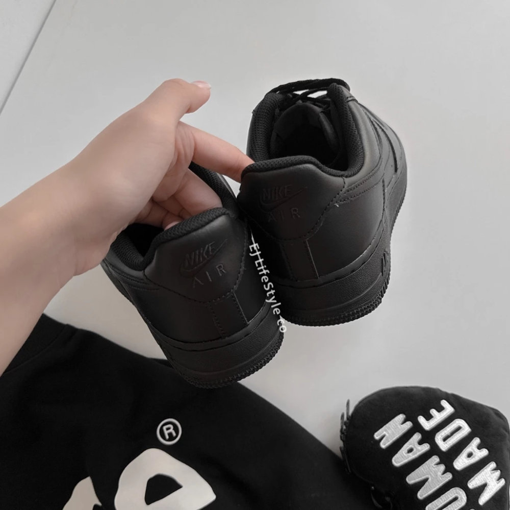 NIKE AIR FORCE 1 AF1 全黑 銀扣 女鞋 DD8959-001 CW2288-001-細節圖9