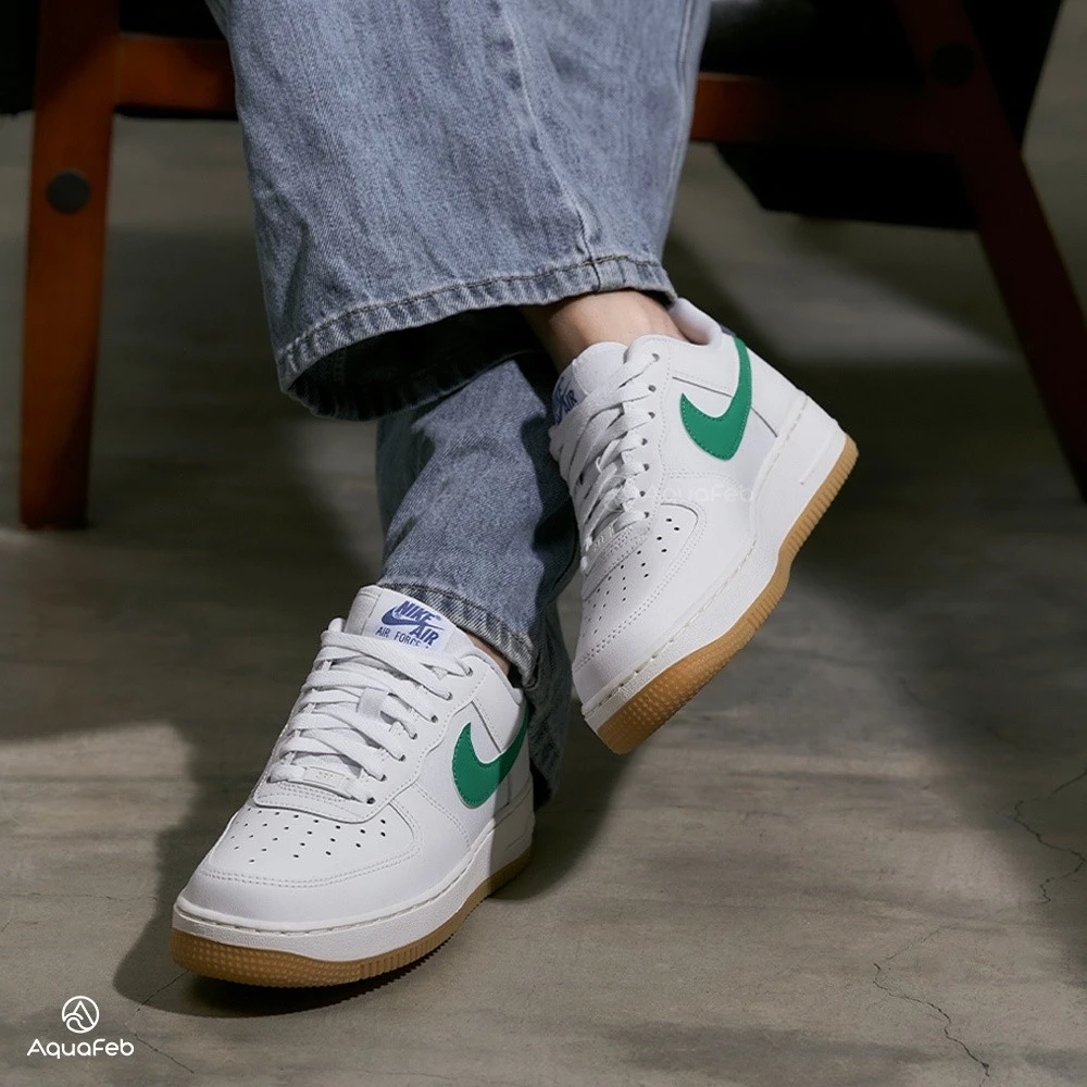 Nike Air Force 1 Low ＇07 女 白綠 經典 穿搭 運動 休閒鞋 DD8959-110-細節圖2