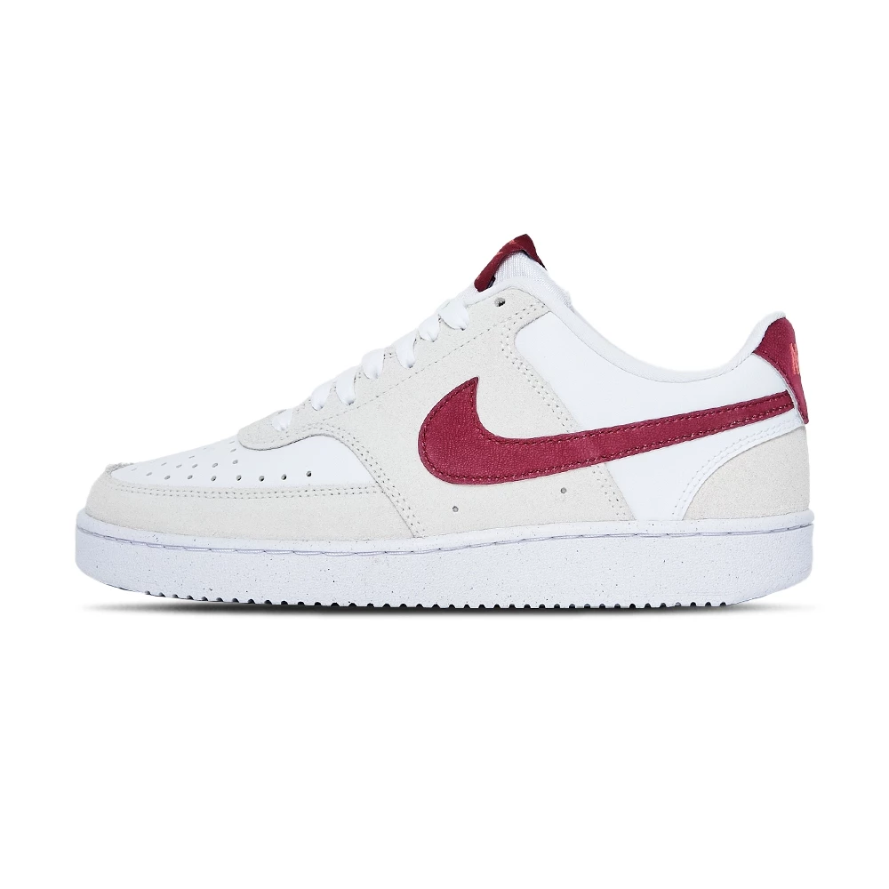 Nike W Court Vision Low 女 米白紅 低筒 基本款 運動 休閒鞋 FQ7628-100-細節圖5