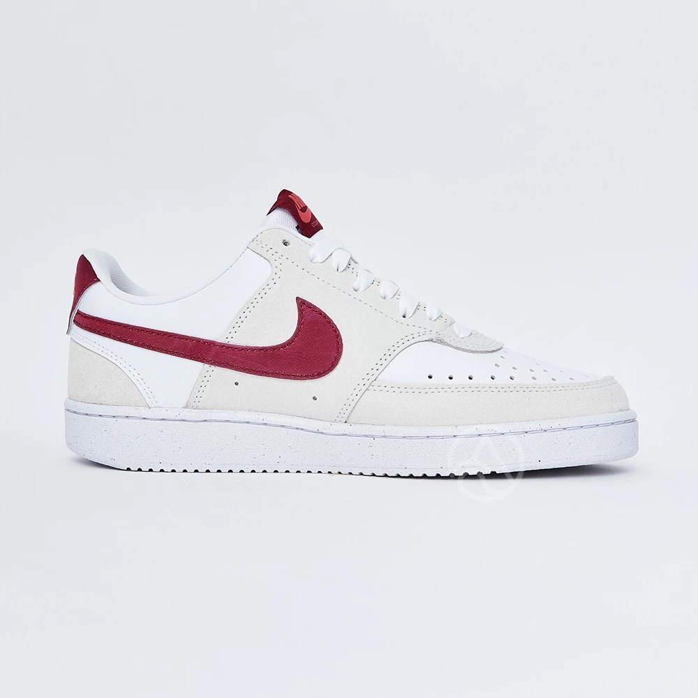 Nike W Court Vision Low 女 米白紅 低筒 基本款 運動 休閒鞋 FQ7628-100-細節圖7