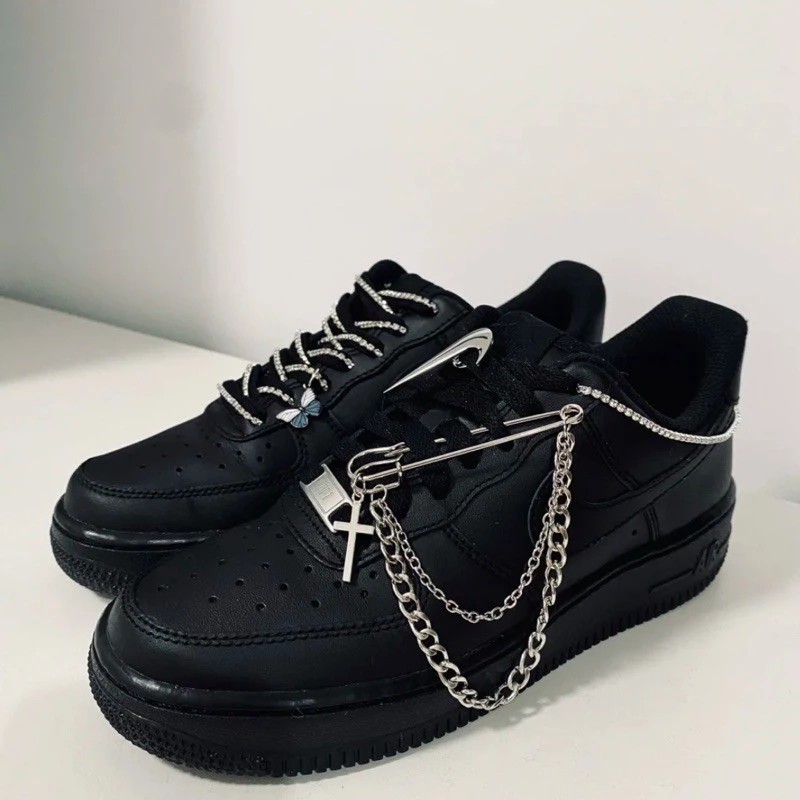 NIKE AIR FORCE1 07 純黑 黑武士 全黑 鐵牌 AF1 CW2288-001 DH2920-細節圖5