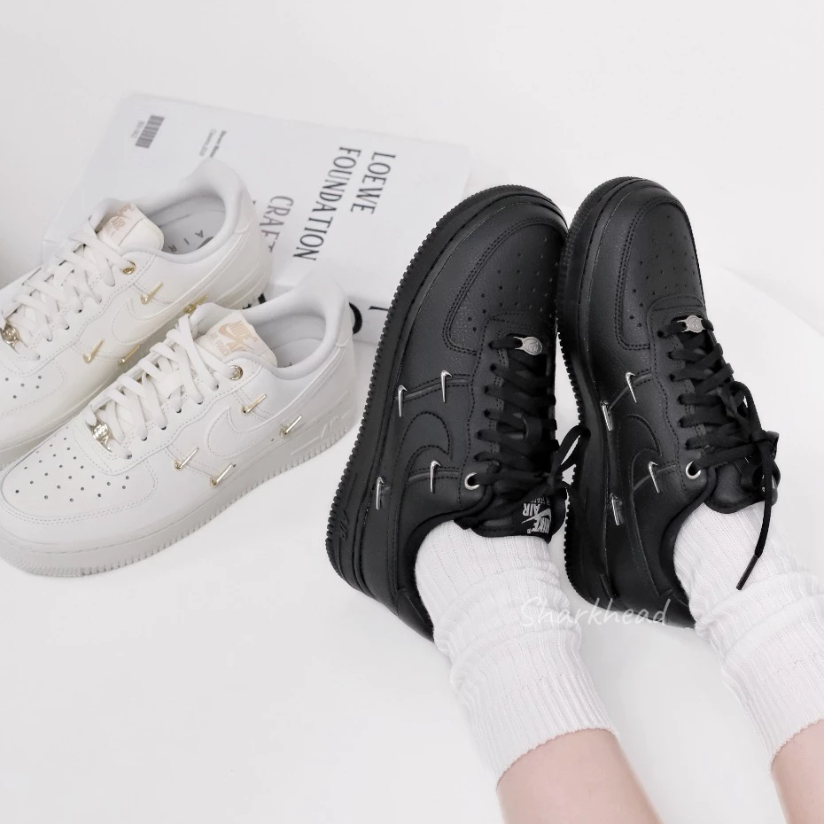 Nike Air Force 米白 黑 銀 金勾 FV3654-111 HQ1180-001-細節圖4