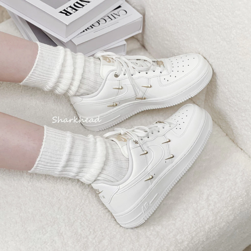 Nike Air Force 米白 黑 銀 金勾 FV3654-111 HQ1180-001-細節圖8