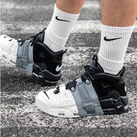 Air More Uptempo 黑灰白 三色鞋 漸層 大AIR 復古籃球鞋 男鞋女鞋 921948-002-細節圖4