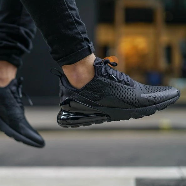 Nike Air Max 270 全黑 黑底 氣墊 網面 透氣 黑魂 休閒 慢跑 男鞋 AH8050-005-細節圖7