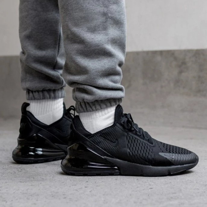 Nike Air Max 270 全黑 黑底 氣墊 網面 透氣 黑魂 休閒 慢跑 男鞋 AH8050-005-細節圖8