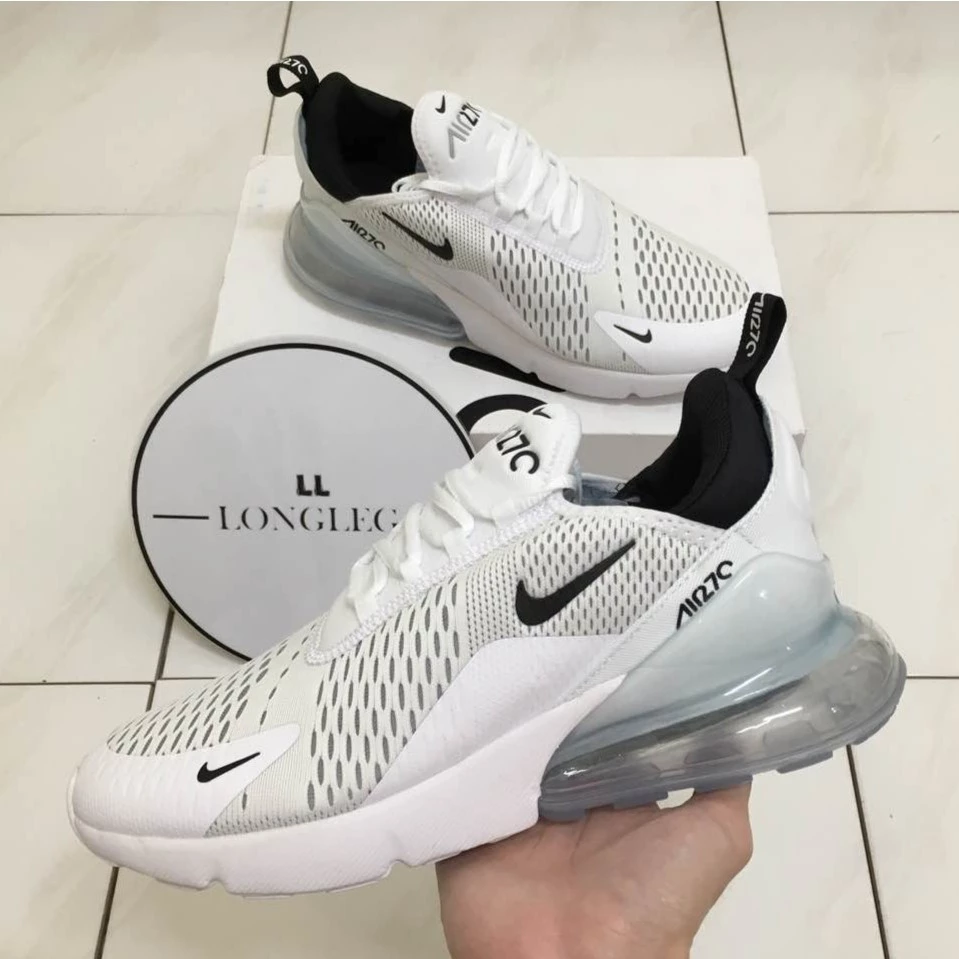Nike Air Max 270 全白 天使白 黑白 黑勾 半氣墊 AH8050-100-細節圖2