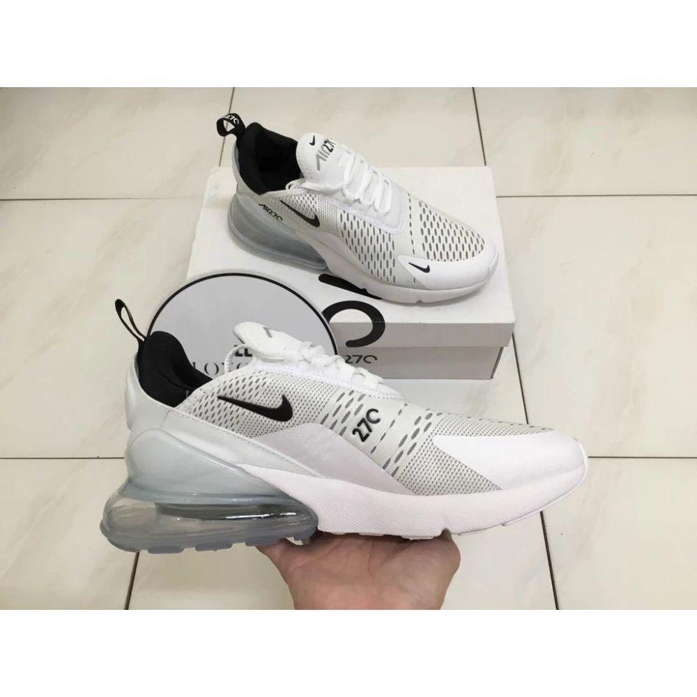 Nike Air Max 270 全白 天使白 黑白 黑勾 半氣墊 AH8050-100-細節圖3