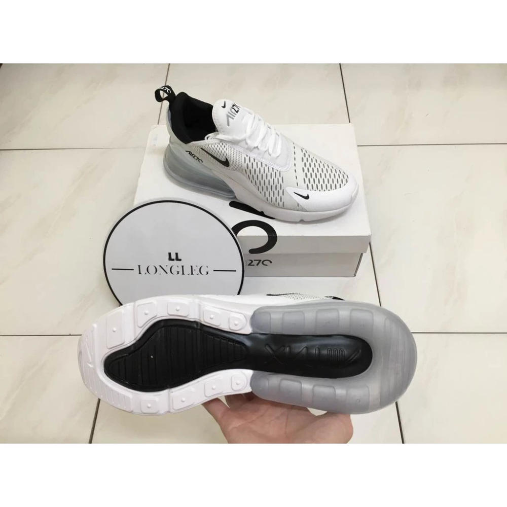 Nike Air Max 270 全白 天使白 黑白 黑勾 半氣墊 AH8050-100-細節圖4