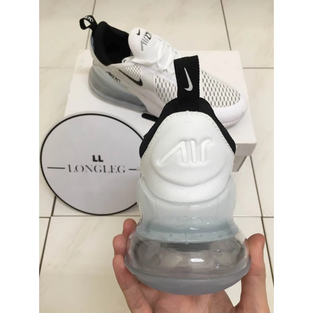 Nike Air Max 270 全白 天使白 黑白 黑勾 半氣墊 AH8050-100-細節圖5