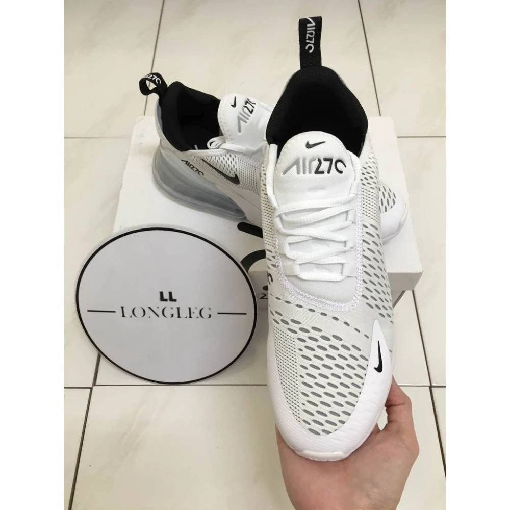 Nike Air Max 270 全白 天使白 黑白 黑勾 半氣墊 AH8050-100-細節圖6