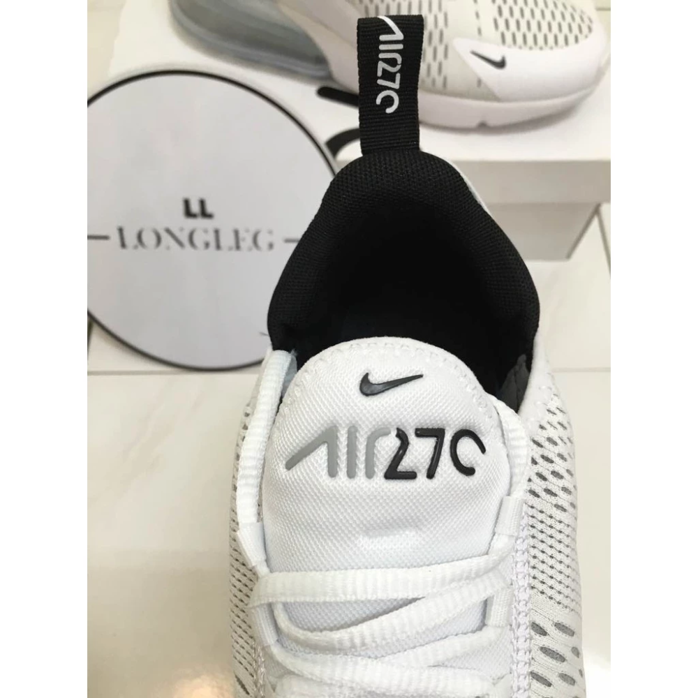 Nike Air Max 270 全白 天使白 黑白 黑勾 半氣墊 AH8050-100-細節圖7
