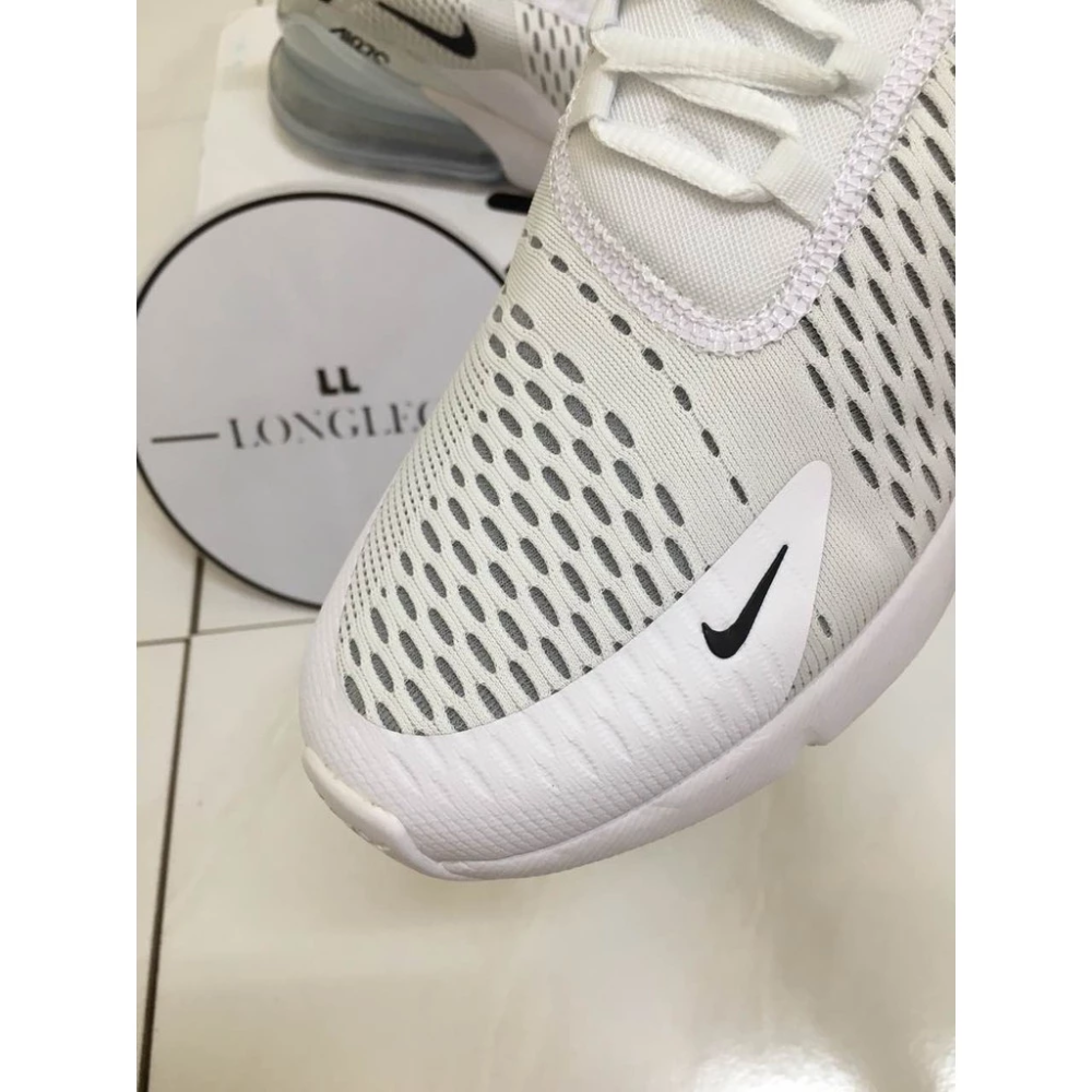 Nike Air Max 270 全白 天使白 黑白 黑勾 半氣墊 AH8050-100-細節圖9