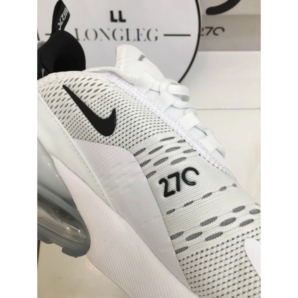 Nike Air Max 270 全白 天使白 黑白 黑勾 半氣墊 AH8050-100-細節圖10