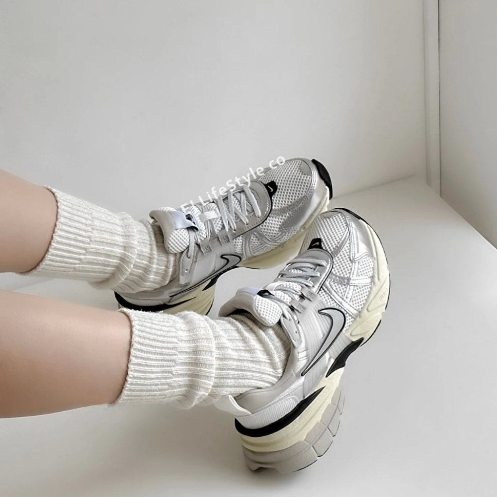 NIKE V2K RUN RUNTEKK 白銀 女鞋 Y2K 奶油底 經典 增高 FD0736-100-細節圖8