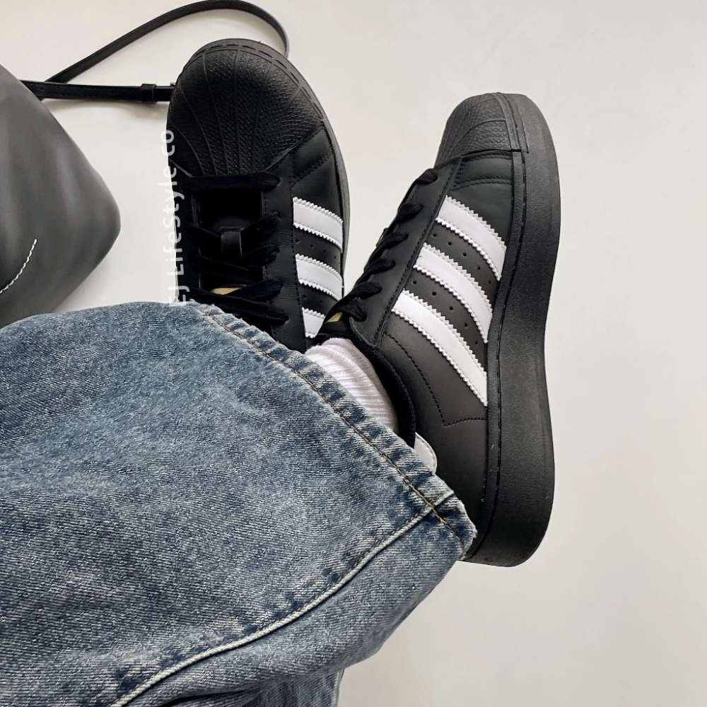 ADIDAS SUPERSTAR 貝殼頭 三葉草 黑白Y2K 男女鞋 EG4959-細節圖8