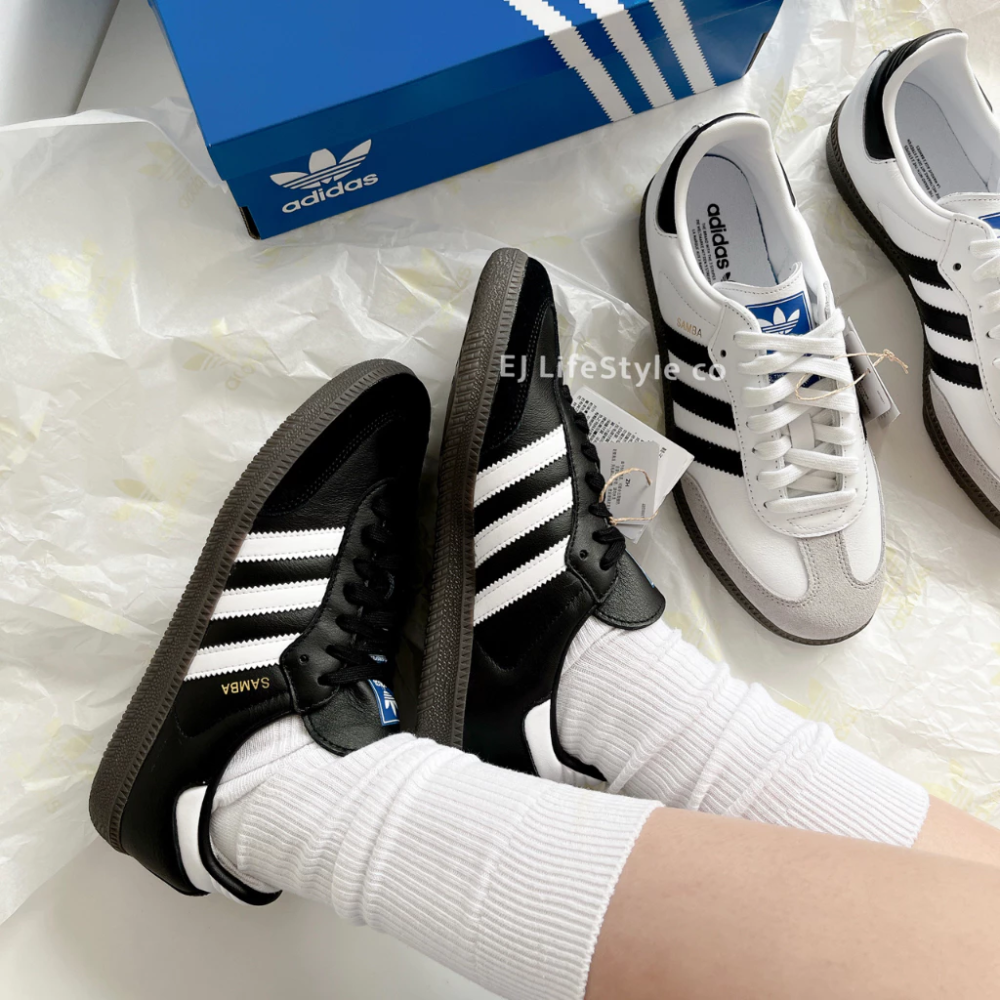 ADIDAS SAMBA 森巴 T頭鞋 復古 黑 白灰 深藍 B75806 B75807-細節圖2