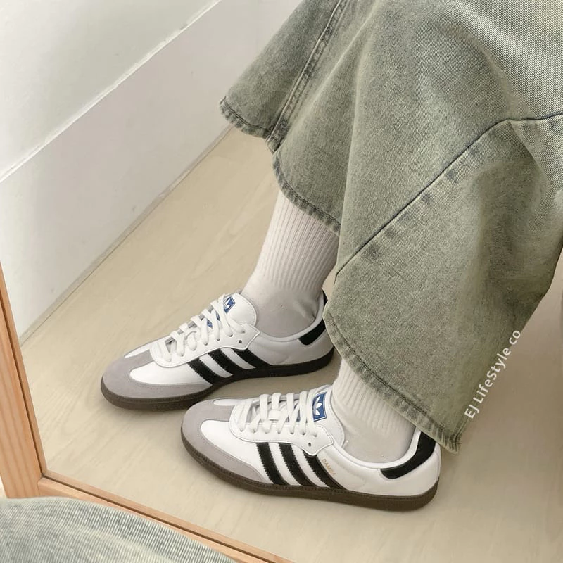 ADIDAS SAMBA 森巴 T頭鞋 復古 黑 白灰 深藍 B75806 B75807-規格圖4