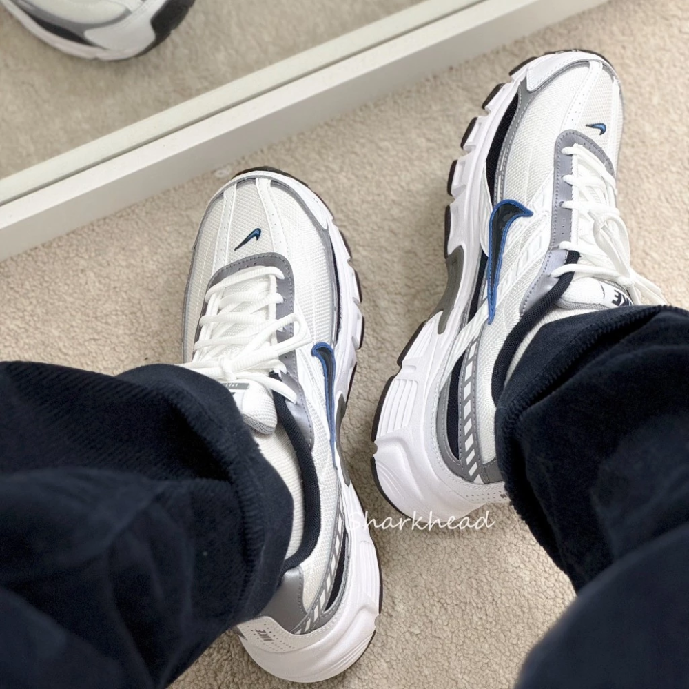 Nike Initiator 白藍 銀紅 銀彈 慢跑 復古 銀 老爹鞋 394055-101-細節圖8