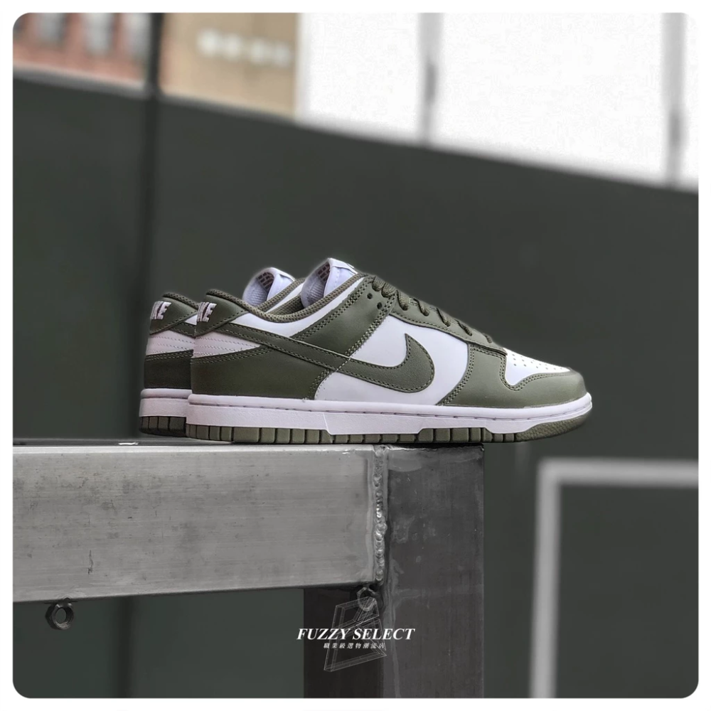 Nike Dunk Low ＂Medium Olive＂ DD1503-120 女款 白橄欖綠-細節圖3
