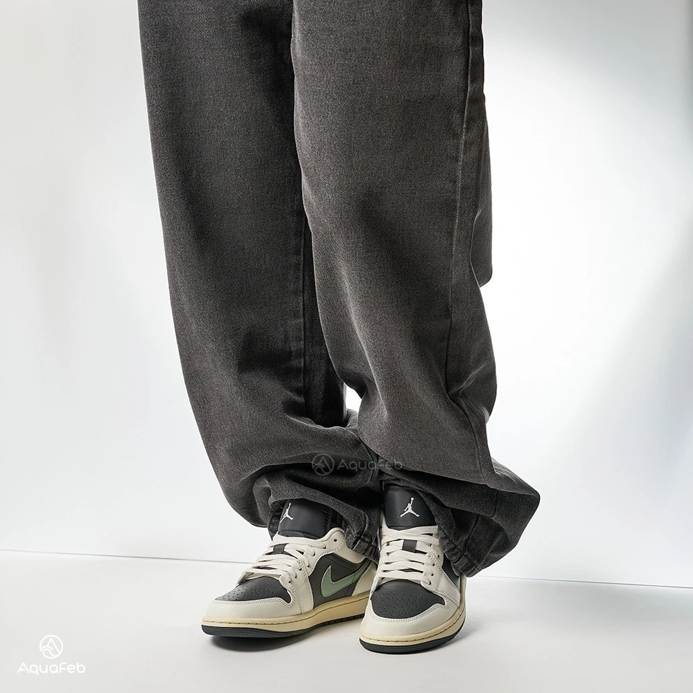Nike W Air Jordan 1 Low 女 米白綠 AJ1 低筒 喬丹 經典 休閒鞋 DC0774-001-細節圖4