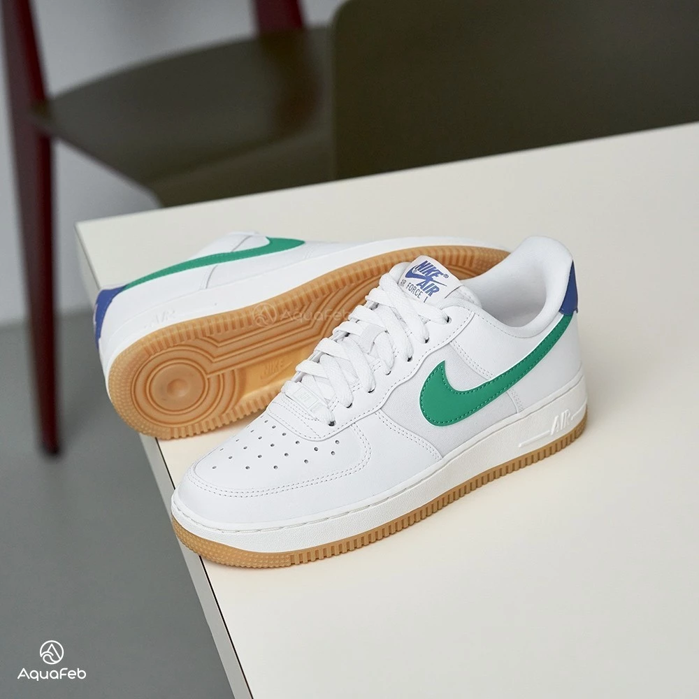 Nike Air Force 1 Low ＇07 女 白綠 經典 穿搭 運動 休閒鞋 DD8959-110-細節圖3