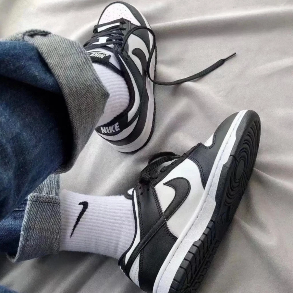 NIKE DUNK LOW 白黑熊貓 黑白熊貓 女款 女鞋DD1503-101-細節圖2