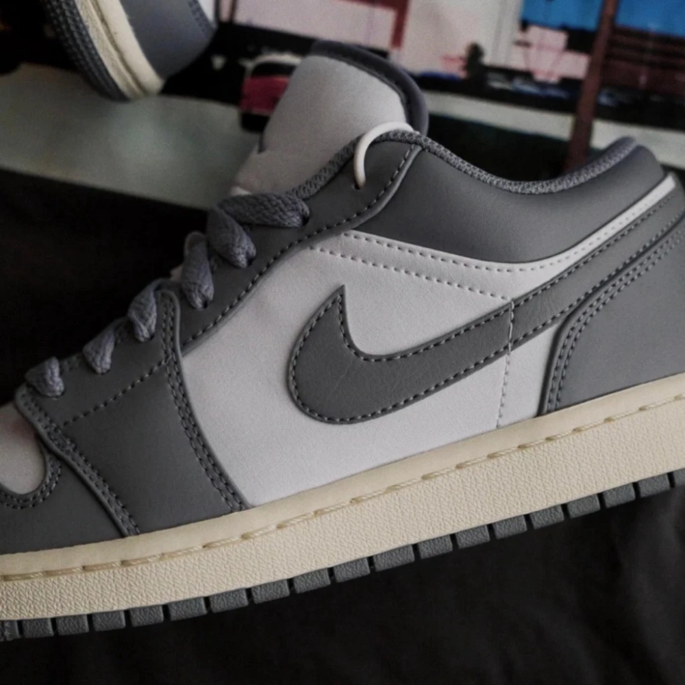 NIKE AIR JORDAN 1 AJ1 奶油底 灰 淺灰 灰白 復古灰 男鞋 553558-053-細節圖3