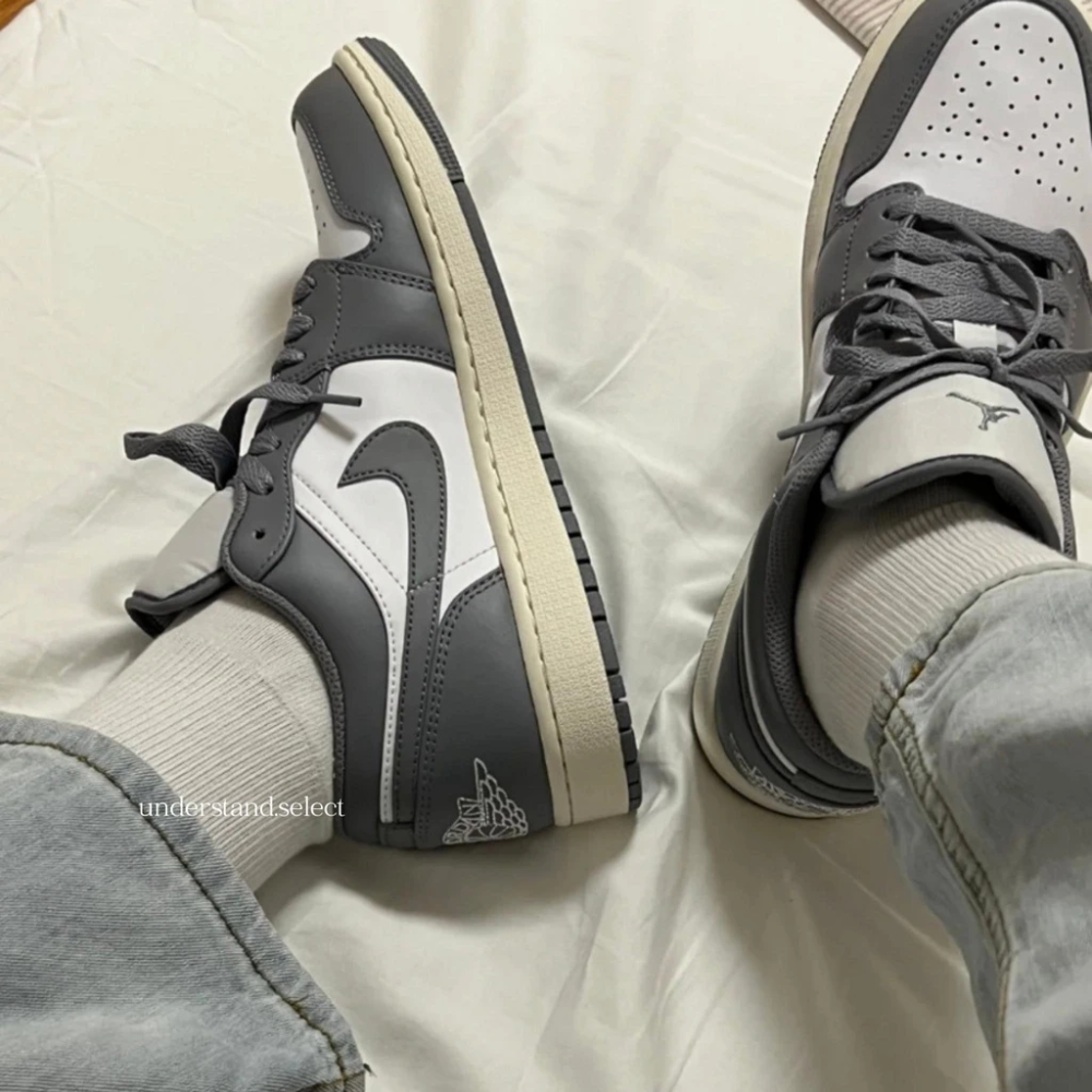 NIKE AIR JORDAN 1 AJ1 奶油底 灰 淺灰 灰白 復古灰 男鞋 553558-053-細節圖7