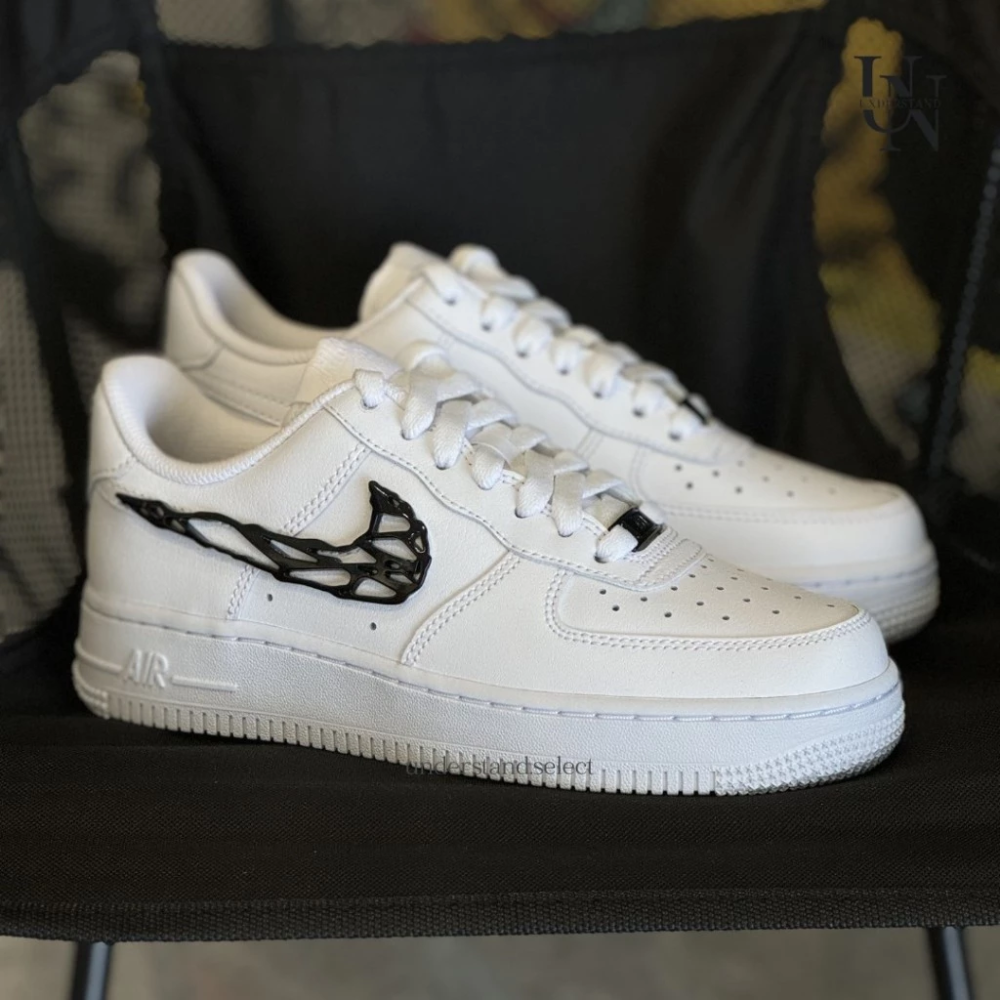 Nike Air Force 1 Low AF1 液態金屬 猛毒 液態黑 女款 IF1686-101-細節圖3