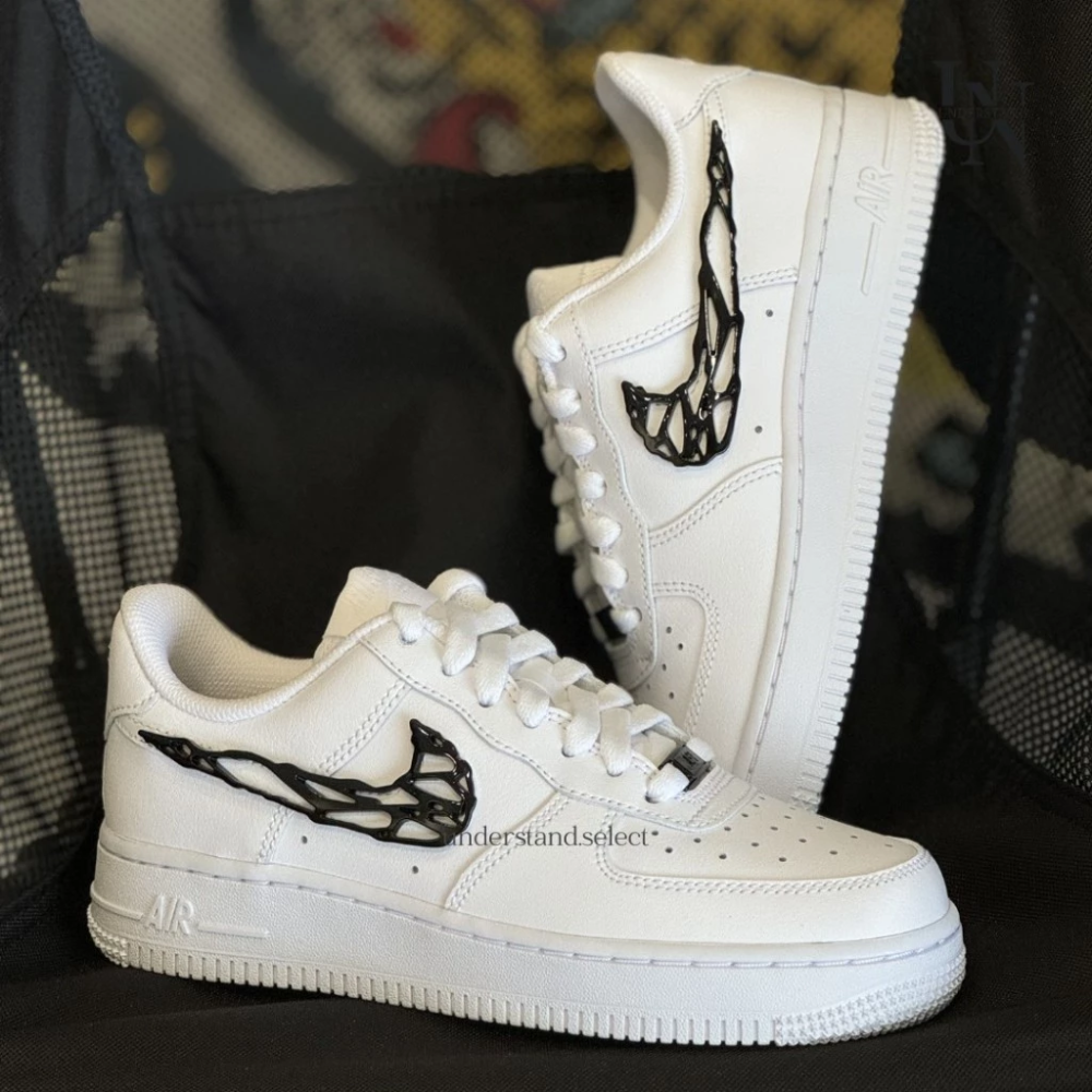 Nike Air Force 1 Low AF1 液態金屬 猛毒 液態黑 女款 IF1686-101-細節圖4