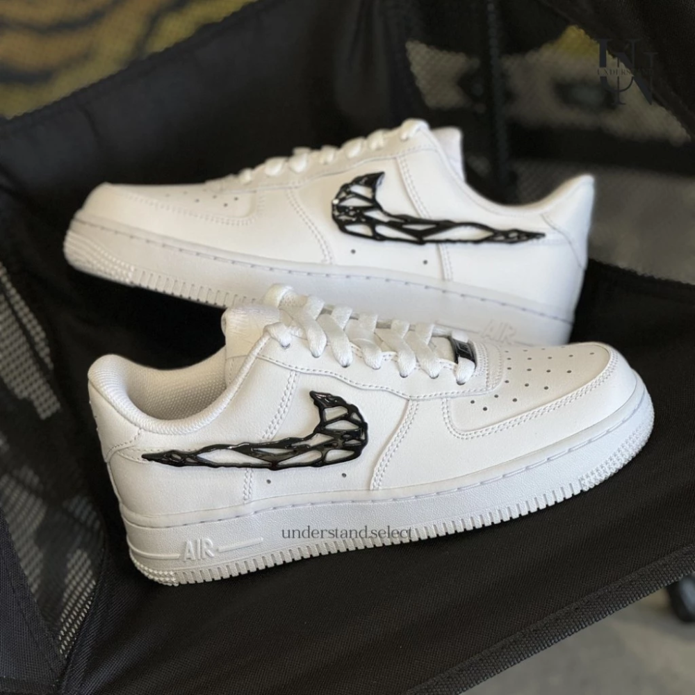 Nike Air Force 1 Low AF1 液態金屬 猛毒 液態黑 女款 IF1686-101-細節圖5