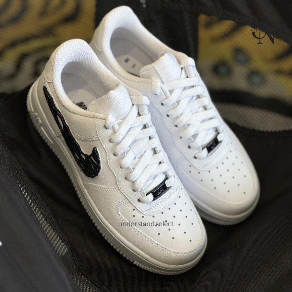 Nike Air Force 1 Low AF1 液態金屬 猛毒 液態黑 女款 IF1686-101-細節圖6