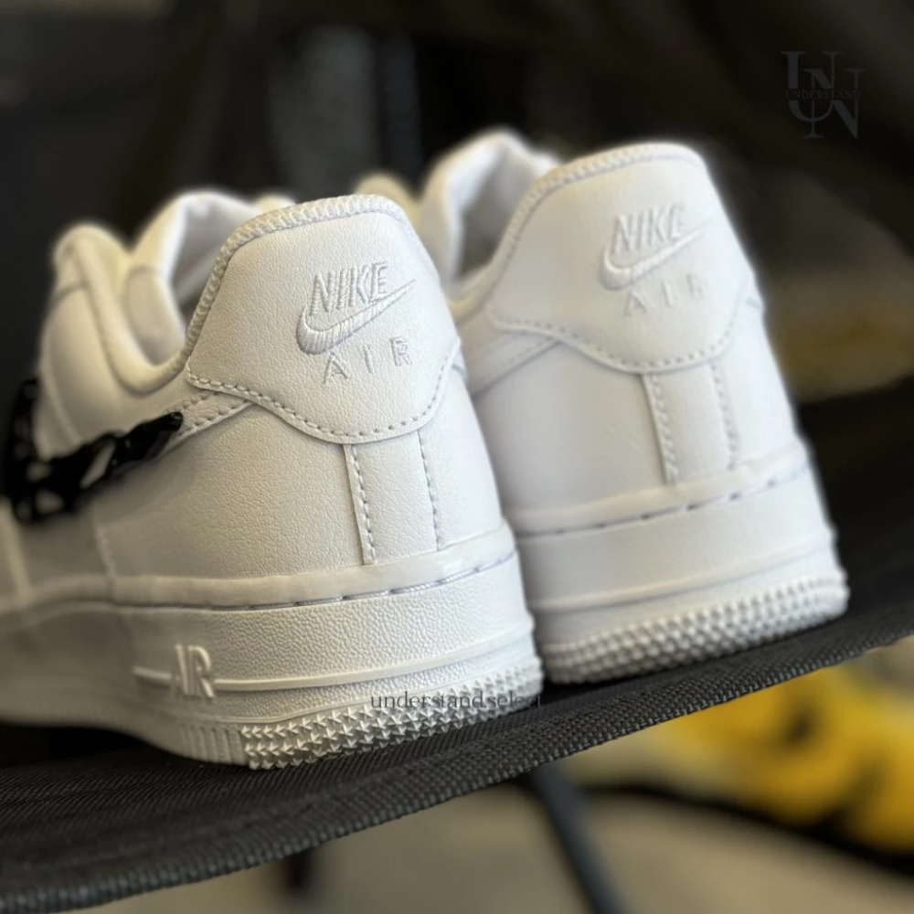 Nike Air Force 1 Low AF1 液態金屬 猛毒 液態黑 女款 IF1686-101-細節圖8