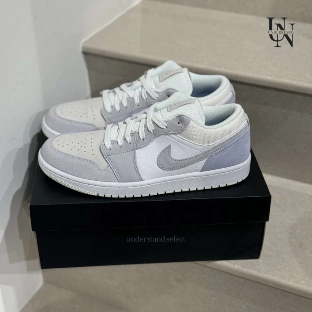 Air Jordan 1 Low Paris 巴黎 灰藍 麂皮 特殊色 男女鞋 CV3043-100-細節圖2