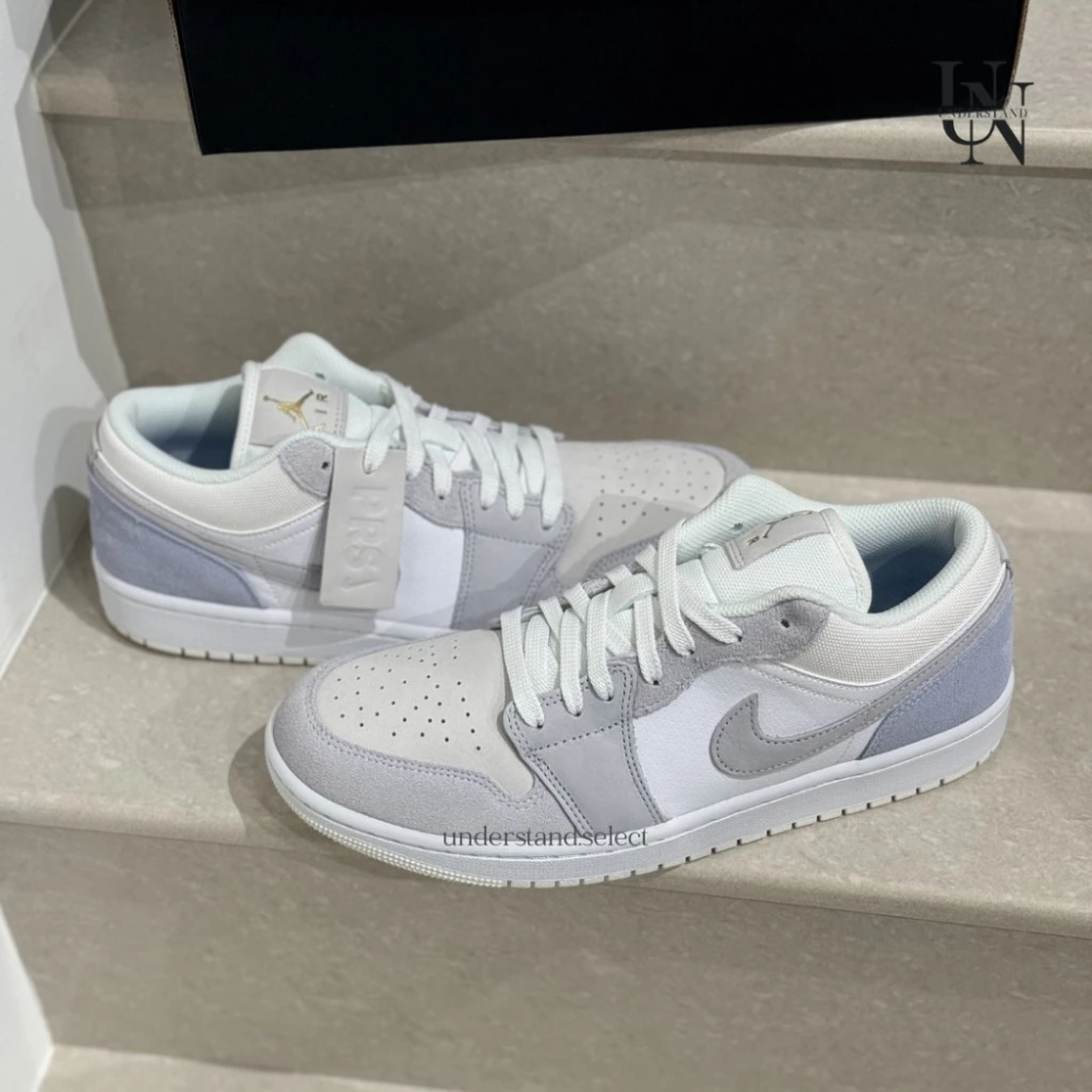 Air Jordan 1 Low Paris 巴黎 灰藍 麂皮 特殊色 男女鞋 CV3043-100-細節圖4