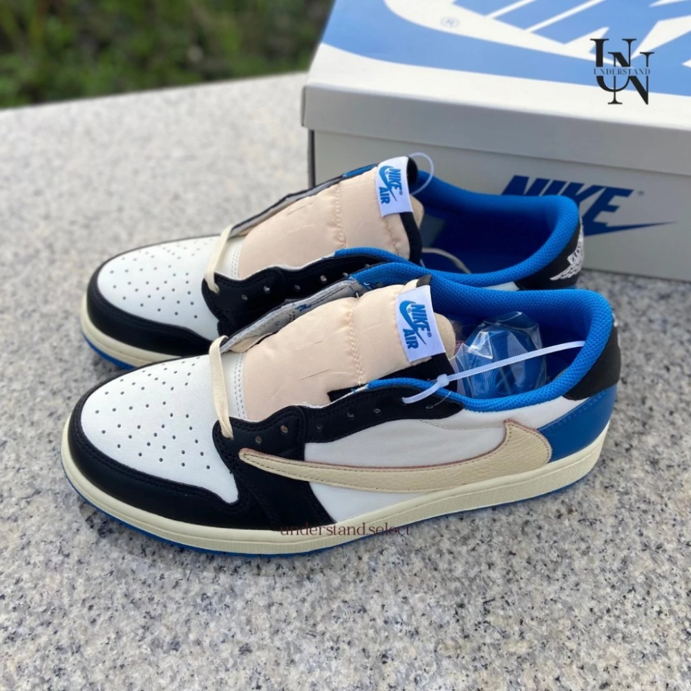 Travis Scott x Fragment x AJ1 Low 閃電倒鉤 三方聯名 DM7866-140-細節圖2