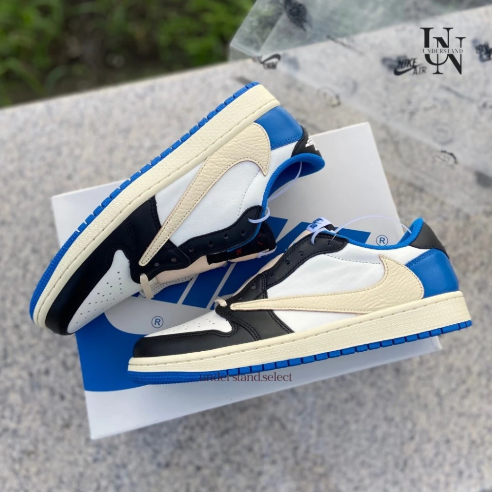 Travis Scott x Fragment x AJ1 Low 閃電倒鉤 三方聯名 DM7866-140-細節圖6