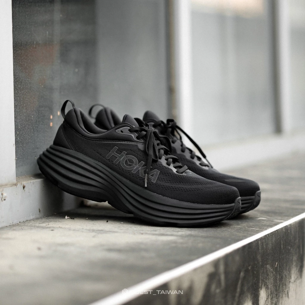 Hoka One One Bondi 8 厚底 慢跑鞋 跑鞋 黑色1127953-BBLC-規格圖4