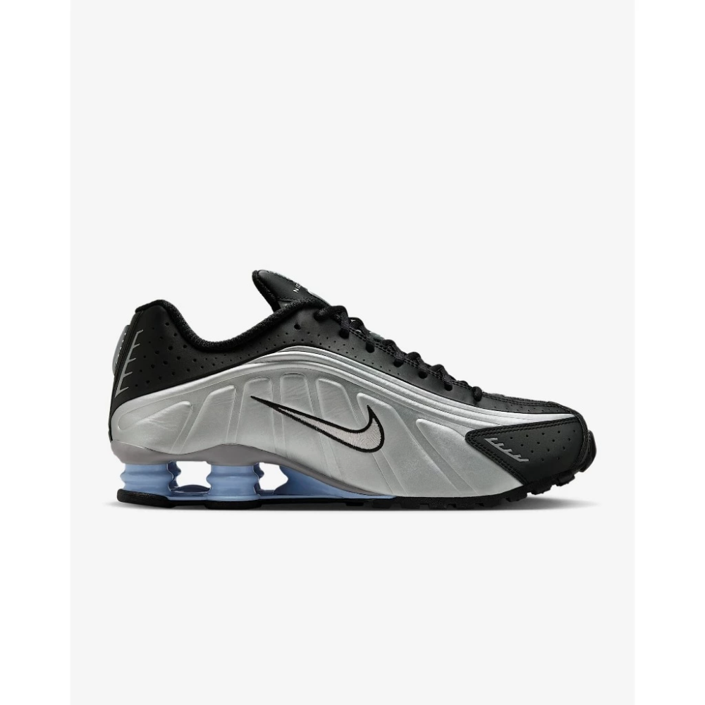 NIKE Shox R4 跑鞋 支撐柱 緩震 透氣 抓地力 復古 男款 銀黑藍 HQ1988-004-細節圖6