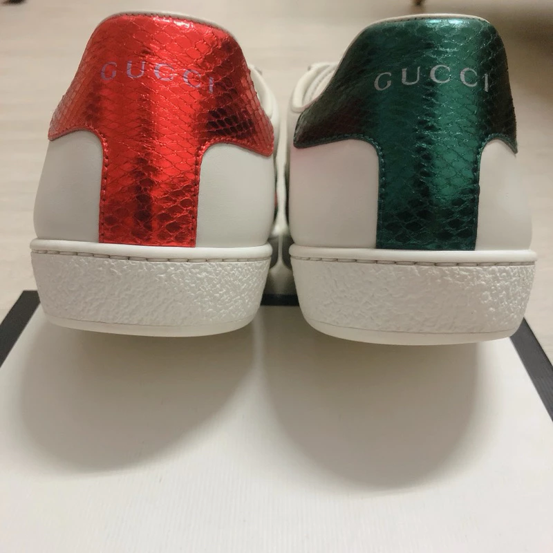 歐美代購GUCCI小蜜蜂🐝小白鞋 男女休閒鞋 運動鞋 情侶鞋-細節圖6