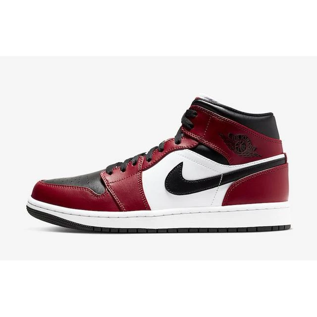 Air Jordan 1 Mid Chicago Black Toe 554724-069 男女 AJ1 芝加哥-細節圖4