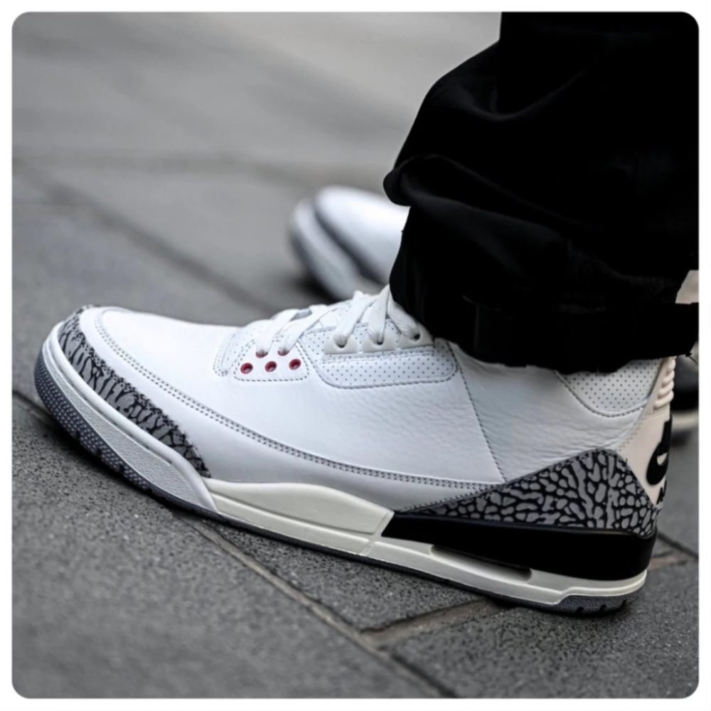Air Jordan 3 Retro White Cement 白水泥 爆裂紋 DN3707-100-細節圖2