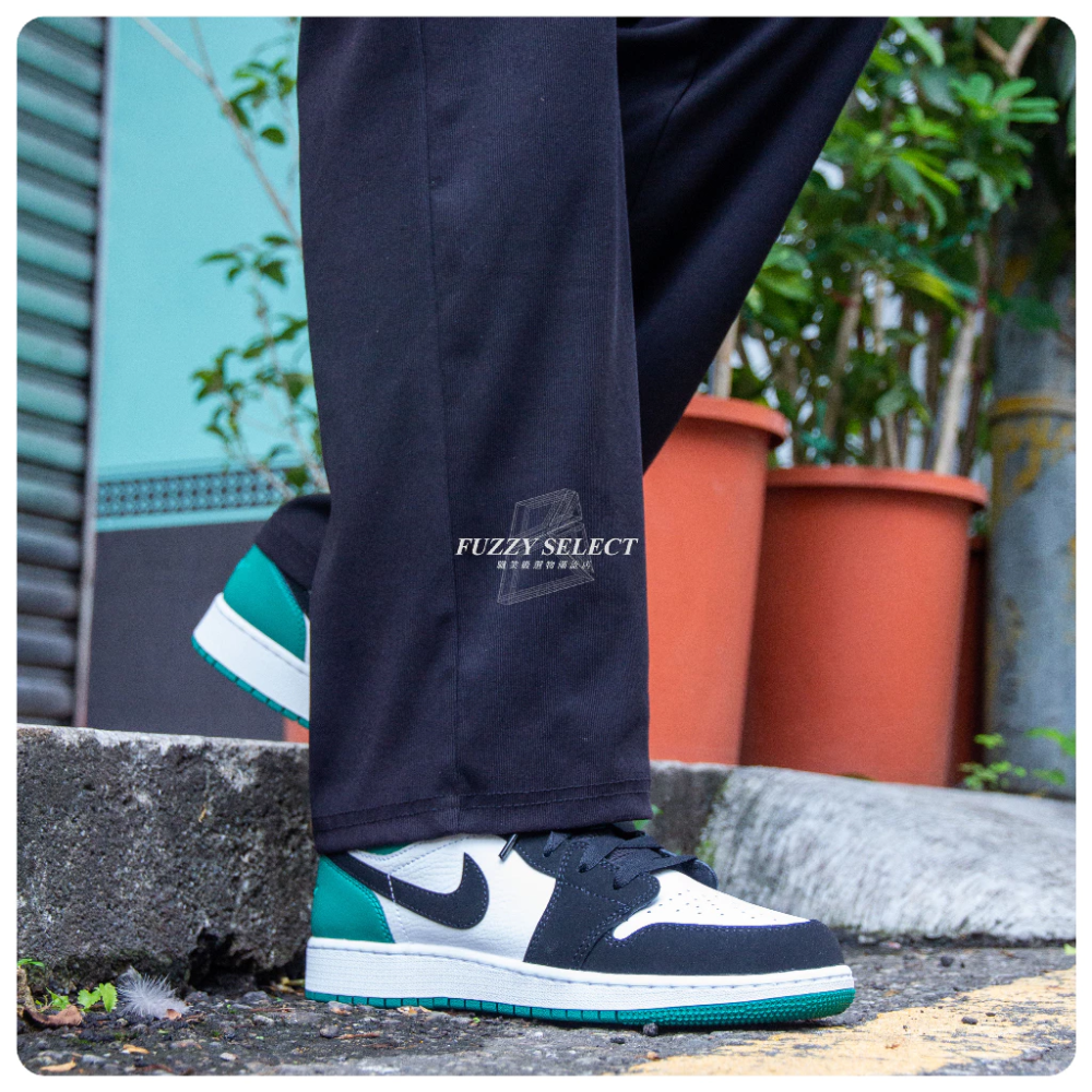 Air Jordan 1 Low GS Mystic Green 黑綠 553560-113-細節圖3