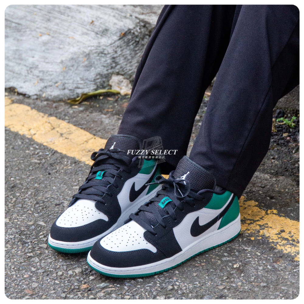 Air Jordan 1 Low GS Mystic Green 黑綠 553560-113-細節圖4