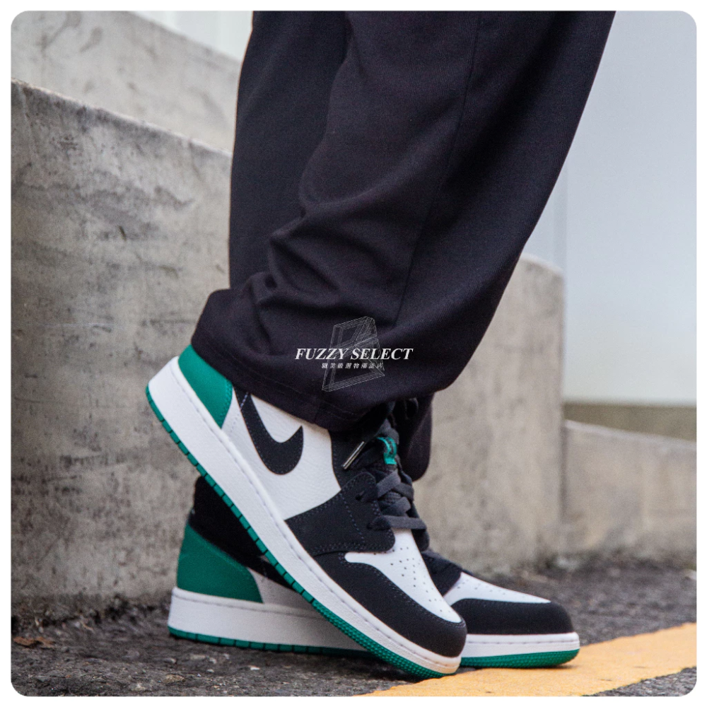 Air Jordan 1 Low GS Mystic Green 黑綠 553560-113-細節圖5