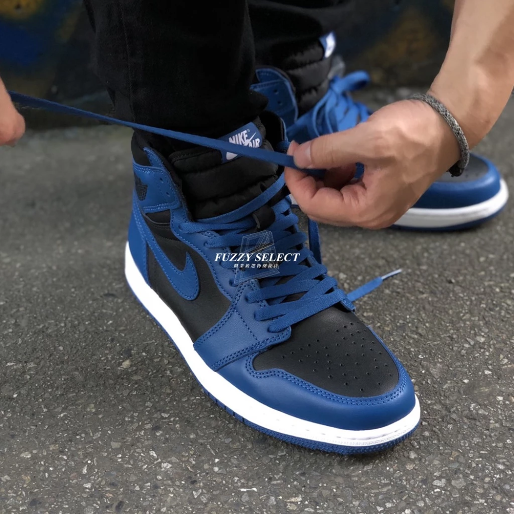 Air Jordan 1 Hi OG Dark Marina Blue 藍黑 555088-404-細節圖4